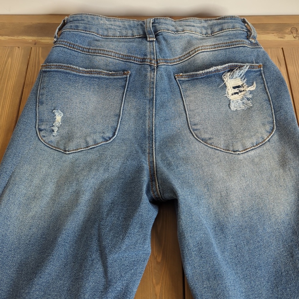High Rise Flared Bootcut Distressed Jeans - Picture 10 of 11